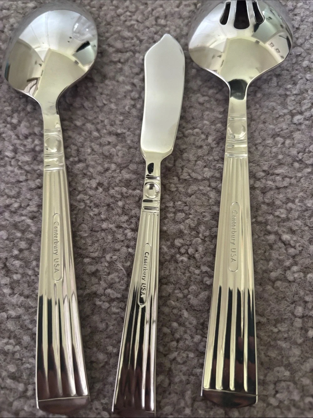 Vintage sherrill Canterbury Vienna new stainless steel flatware,45 pieces